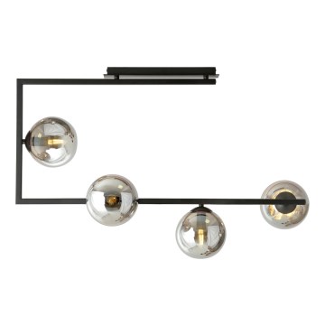 Lustr na tyči SOMA 4xE14/10W/230V černá/šedá