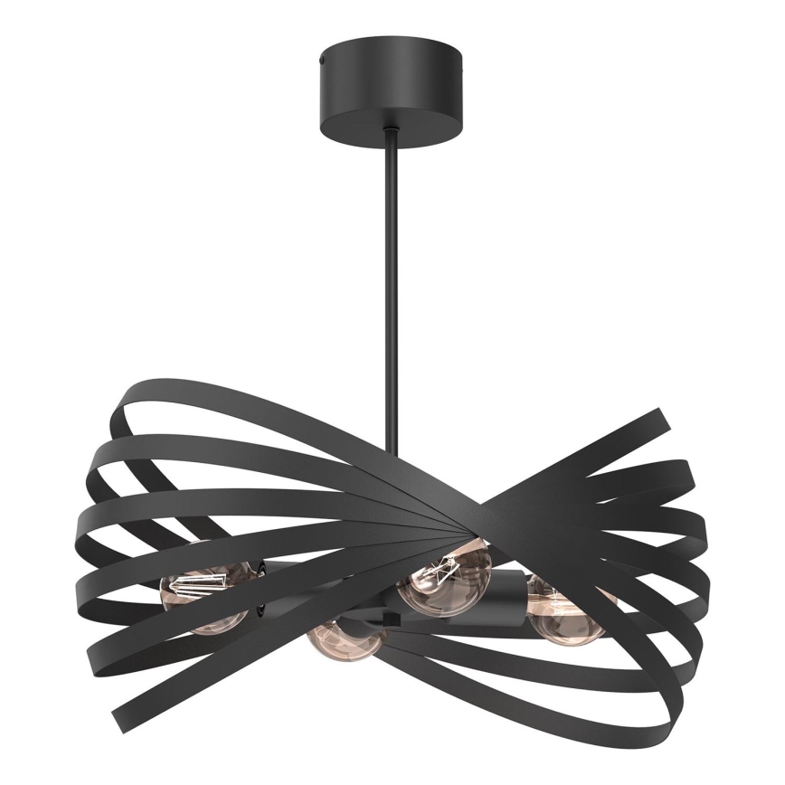 Lustr na tyči SPARKLE 4xE27/15W/230V černá