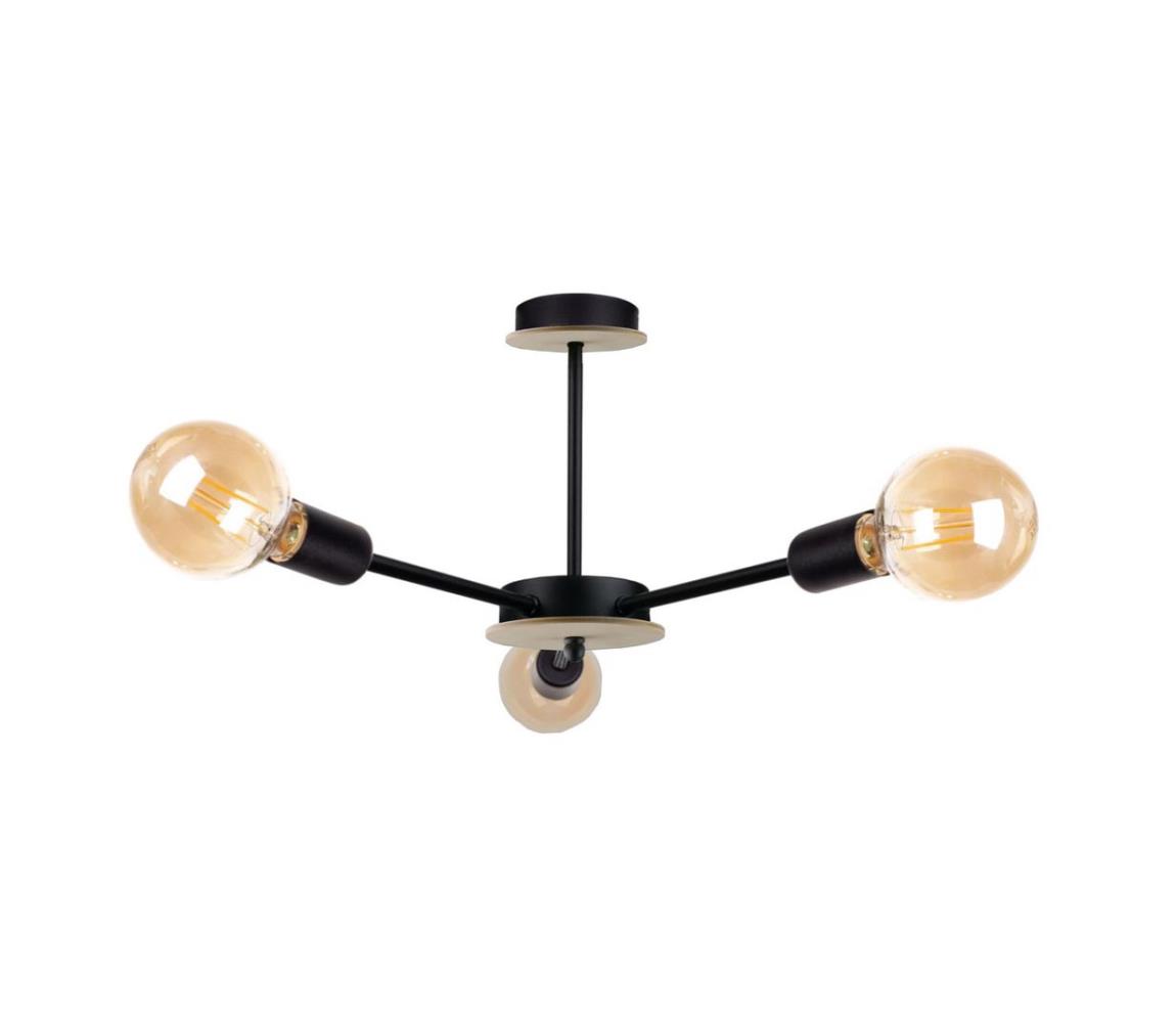 Namat Lustr na tyči SUNA WOOD 3xE27/60W/230V černá/hnědá NA0253