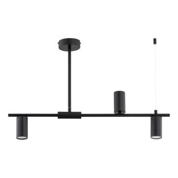 Lustr na tyči URANOS 3xGU10/10W/230V černá
