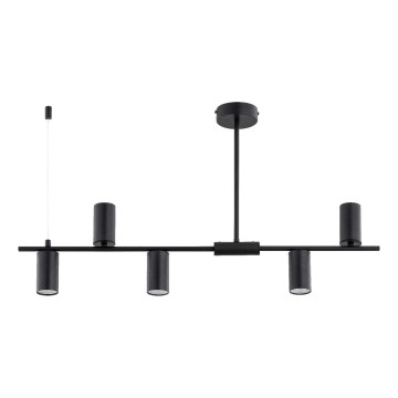 Lustr na tyči URANOS 5xGU10/10W/230V černá