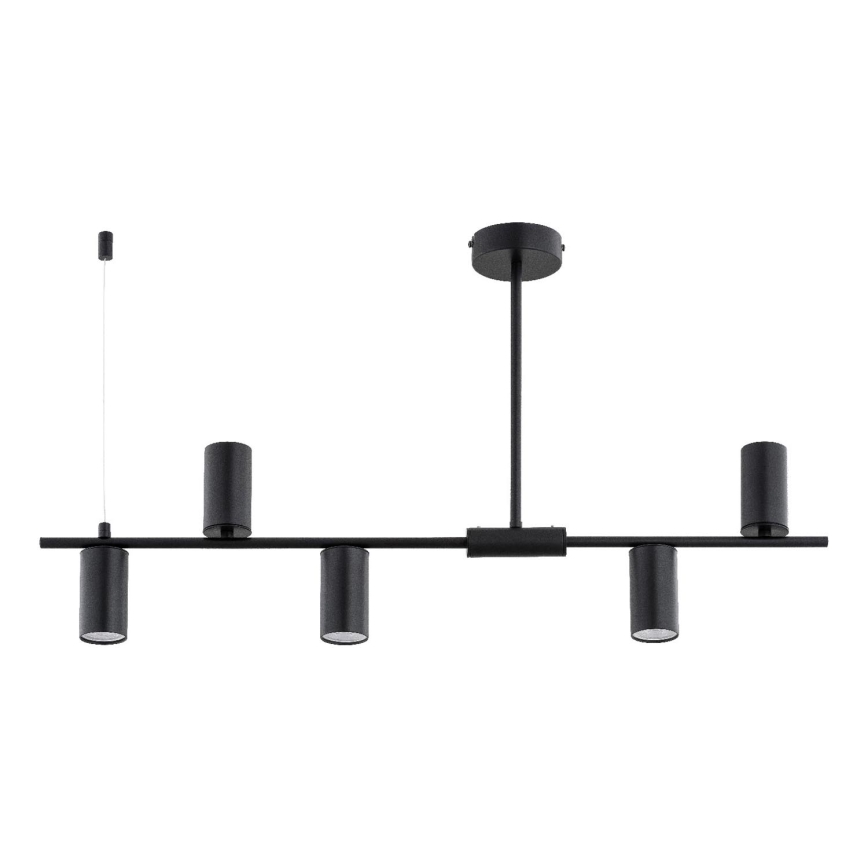 Lustr na tyči URANOS 5xGU10/10W/230V černá
