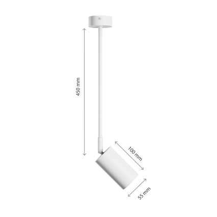 Lustr na tyči VARIOSA 1xGU10/10W/230V bílá
