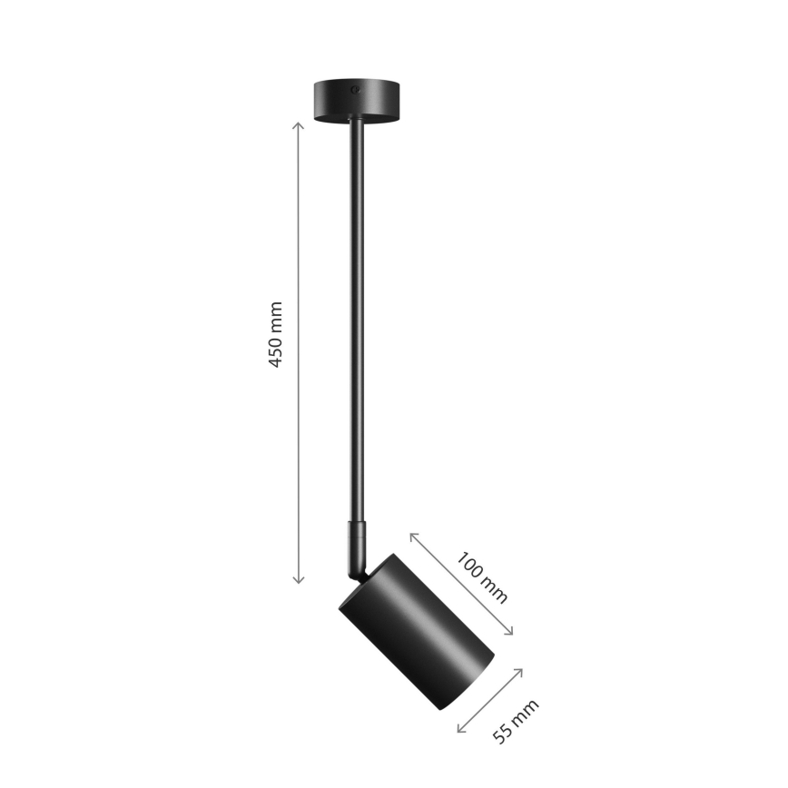 Lustr na tyči VARIOSA 1xGU10/10W/230V černá