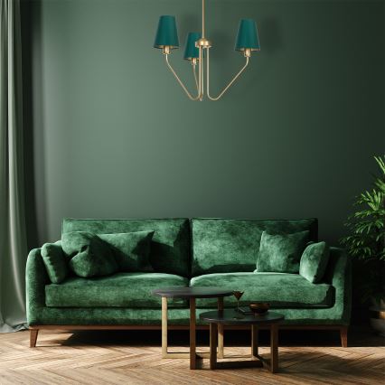 Lustr na tyči VICTORIA 3xE27/60W/230V zelená