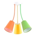 Lustr na tyči WIRE COLOUR 3xE27/60W/230V
