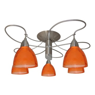 Lustr přisazený CARRAT matný chrom/chrom/oranž Lustr přisazený CARRAT matný chrom/chrom/oranž