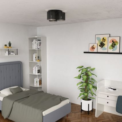 Lustr přisazený LOFT SHADE 3xE27/60W/230V černá