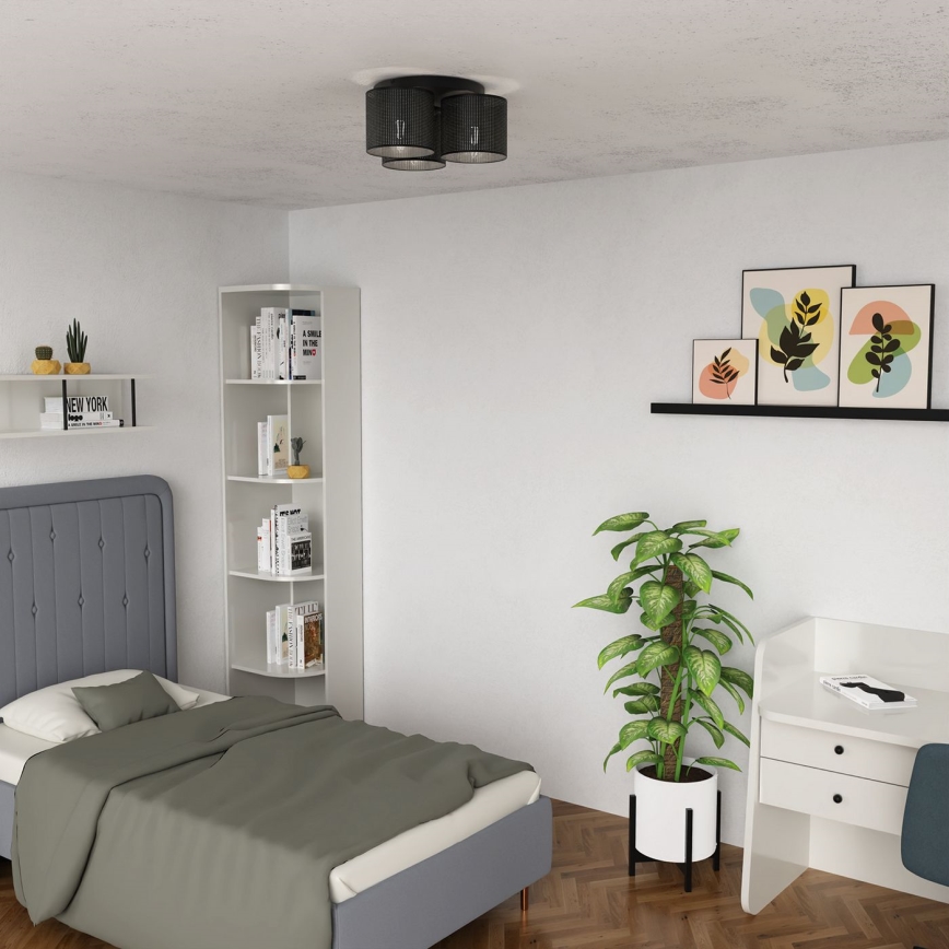 Lustr přisazený LOFT SHADE 3xE27/60W/230V černá
