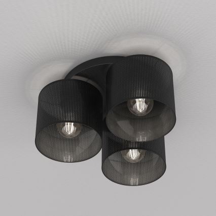 Lustr přisazený LOFT SHADE 3xE27/60W/230V černá