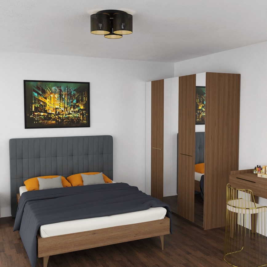 Lustr přisazený LOFT SHADE 3xE27/60W/230V černá/zlatá