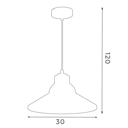 Lustr SINGLE 5 1xE27/60W/230V černá