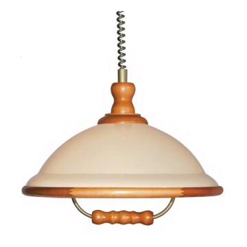 Lustr stahovací ACRYL WOOD 1xE27/15W/230V třešeň