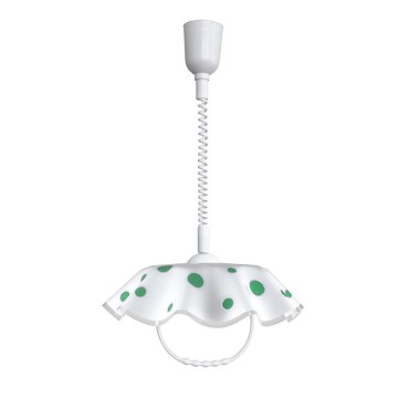 Lustr stahovací AKRYL FA 1xE27/60W puntík zelený Lustr stahovací AKRYL FA 1xE27/60W puntík zelený
