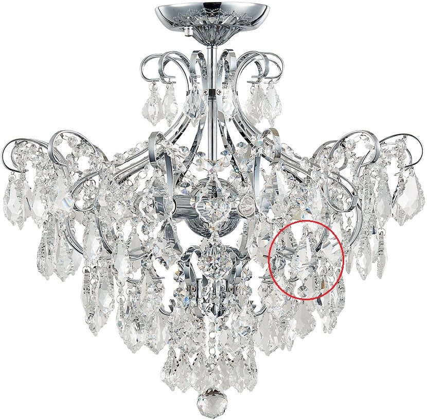 Luxera 33304 - Náhradní krystal k lustru GRANADA 5 cm