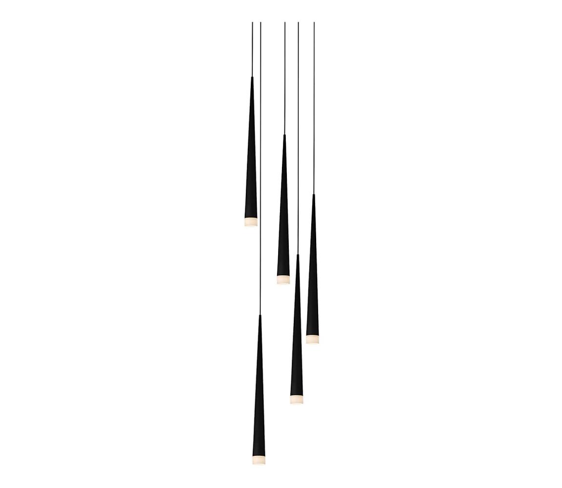 Luxera LUXERA 48004 - Závěsný lustr EBONY 5xG9/33W/230V 48004