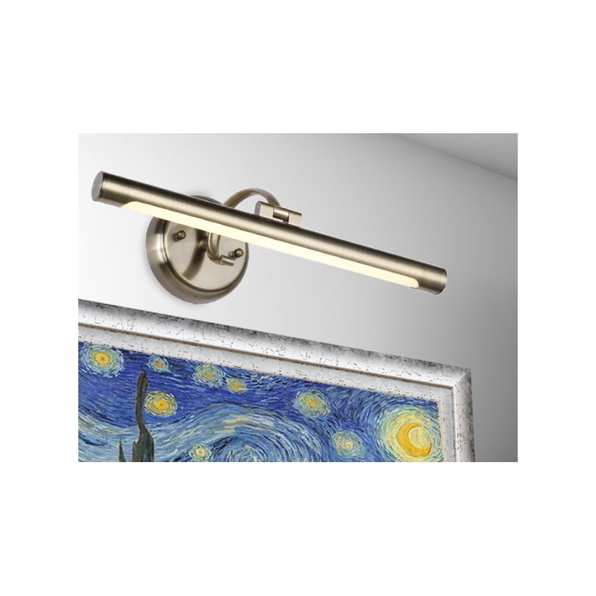 LUXERA 62301 - LED obrazové svítidlo MOSSARIO LED/8W/230V mosaz