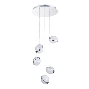 LUXERA 62432 - LED Lustr na lanku MALCOM 5xLED/8W/230V