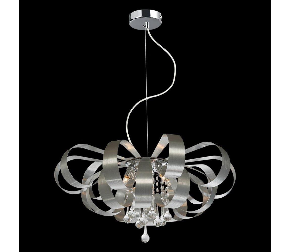 Luxera LUXERA 64409 - Křišťálový lustr na lanku RIBBON CRYSTAL 6xG9/33W/230V 64409