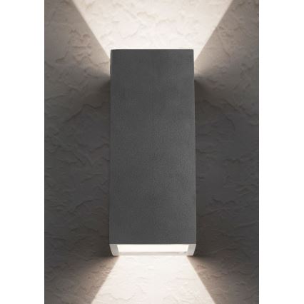 LUXERA 65252 - Venkovní nástěnné svítidlo BLOCK 2xLED/1,5W/230V IP44