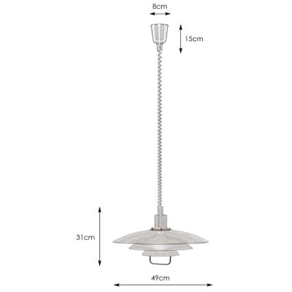 Markslöjd 102282 - Stahovací lustr KIRKENES 1xE27/60W/230V