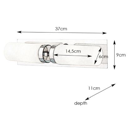 Markslöjd 102478 - Koupelnové nástěnné svítidlo NORRSUNDET 2xE14/40W/230V IP44