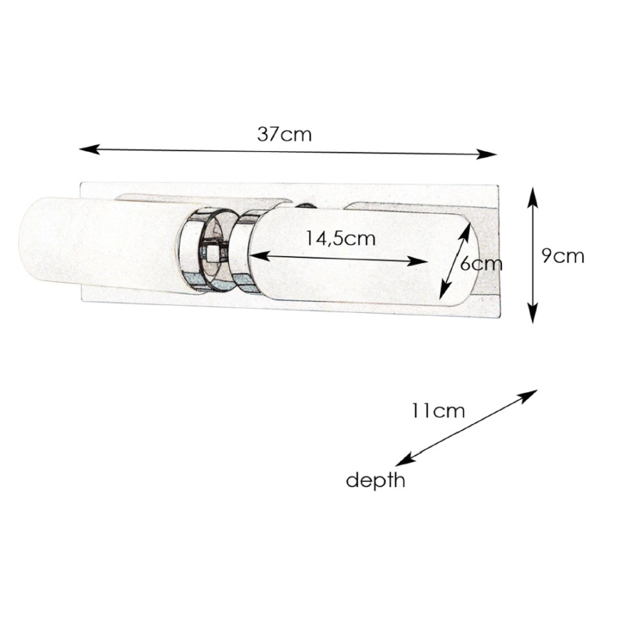 Markslöjd 102478 - Koupelnové nástěnné svítidlo NORRSUNDET 2xE14/40W/230V IP44
