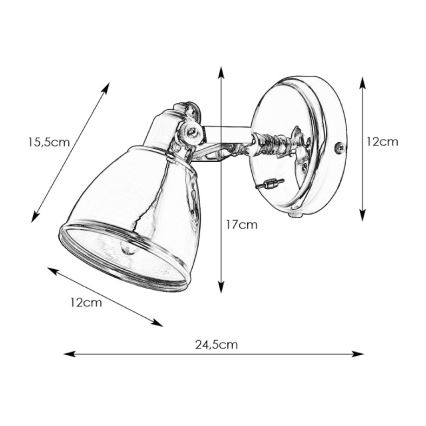 Markslöjd 104048 - Nástěnné svítidlo FJÄLLBACKA 1xE14/40W/230V mosaz