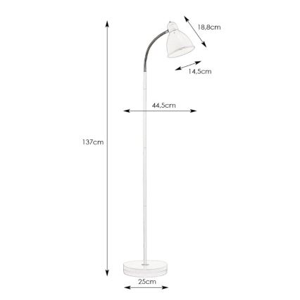 Markslöjd 104841 - Stojací lampa NITTA 1xE27/60W/230V
