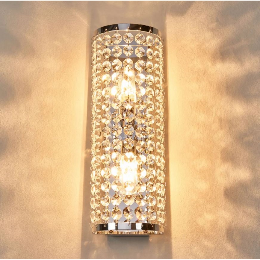 Markslöjd 105309 - Koupelnové nástěnné svítidlo LYSEKIL 2xG9/28W/230V IP44 lesklý chrom