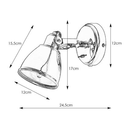 Markslöjd 105814 - Nástěnné svítidlo FJÄLLBACKA 1xE14/40W/230V černá