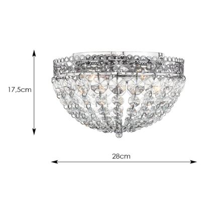 Markslöjd 106062 - Křišťálové stropní svítidlo SAXHOLM 2xE14/40W/230V