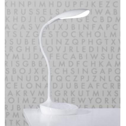 Markslöjd 106093 - LED Stmívatelná stolní lampa s USB SWAN LED/4,6W/230V