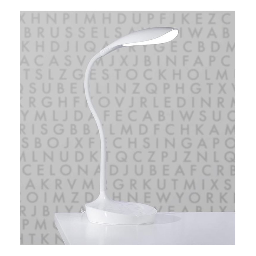Markslöjd 106093 - LED Stmívatelná stolní lampa s USB SWAN LED/4,6W/230V