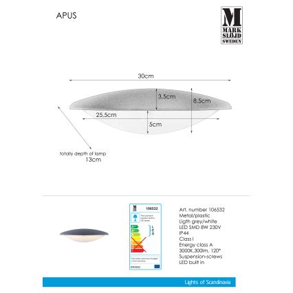 Markslöjd 106532 - LED Venkovní nástěnné svítidlo APUS LED/8W/230V IP44