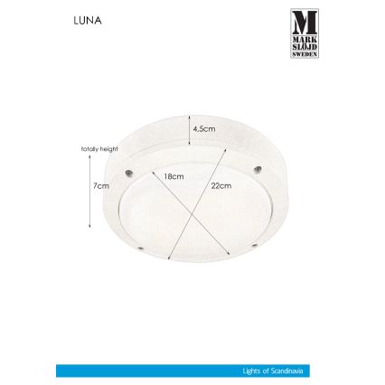 Markslöjd 106535 - LED Stropní svítidlo LUNA LED/10W/230V