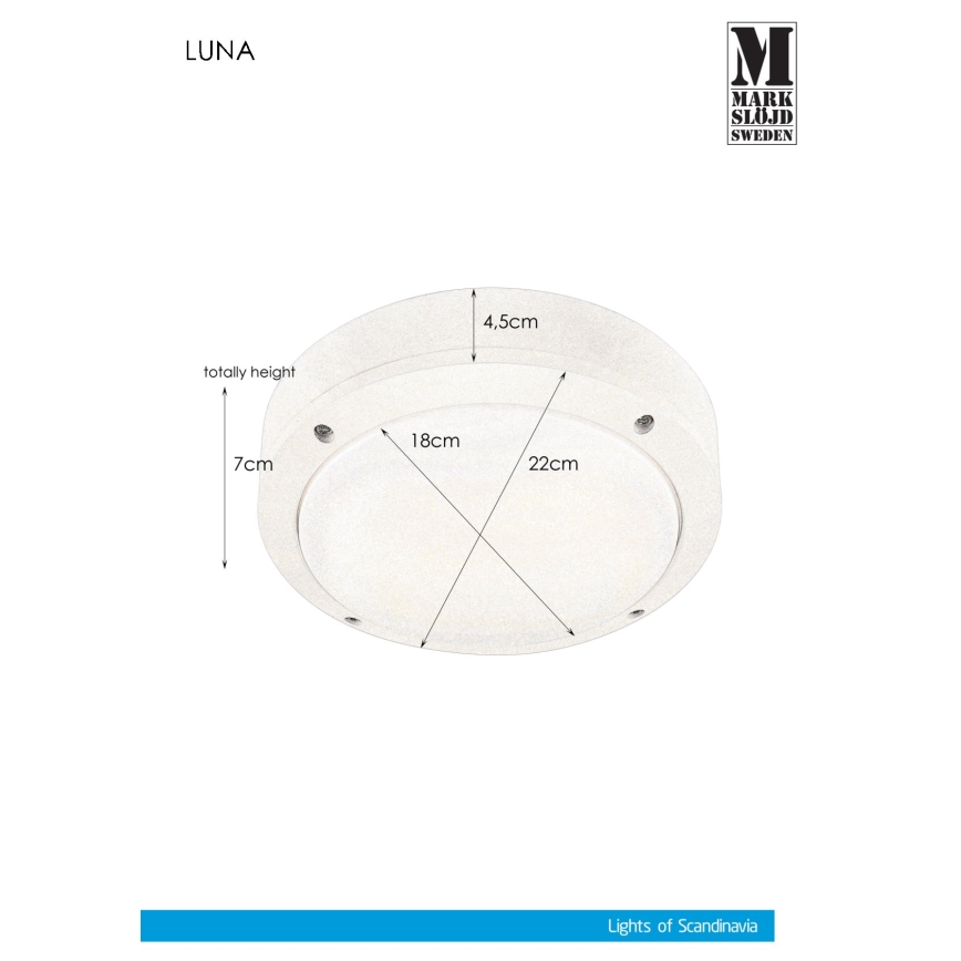 Markslöjd 106535 - LED Stropní svítidlo LUNA LED/10W/230V
