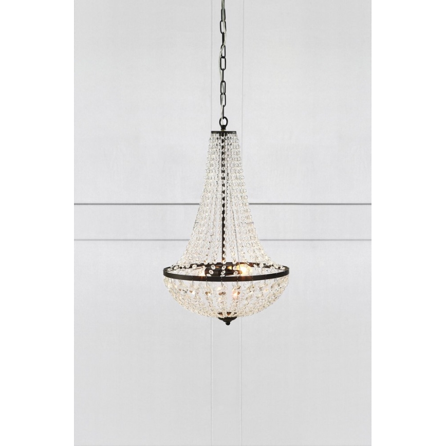 Markslöjd 107027 - Křišťálový lustr na řetězu GRÄNSÖ 2xE14/40W/230V
