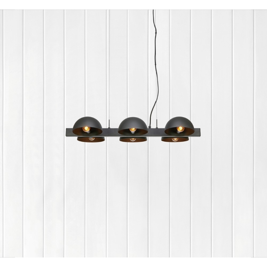 Markslöjd 107138 - Lustr na lanku FLAMINGO 6xE14/40W/230V černá