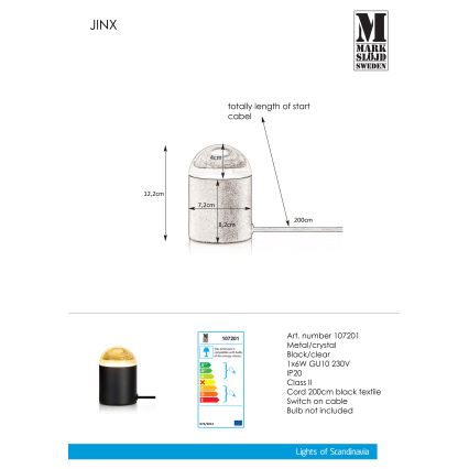 Markslöjd 107201 - Křišťálová stolní lampa JINX 1xGU10/6W/230V