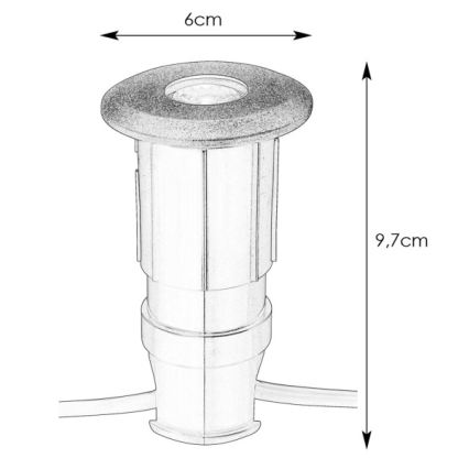 Markslöjd 107284 - LED Venkovní zápustné svítidlo GARDEN24 LED/0,8W/24V IP44 černá