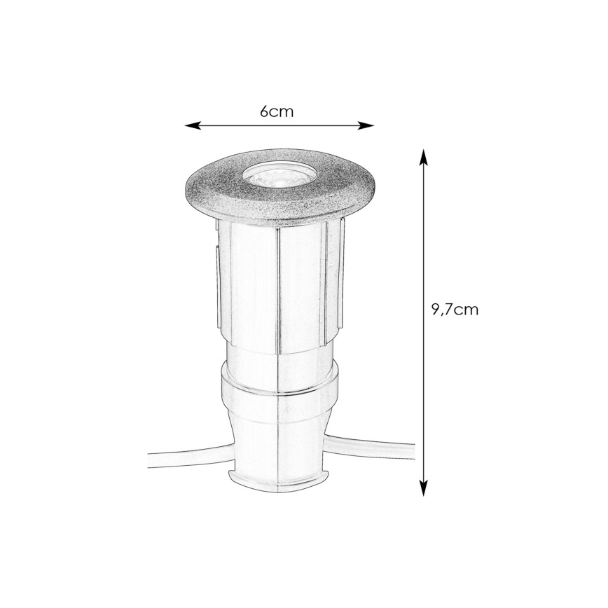 Markslöjd 107285 - LED Venkovní zápustné svítidlo GARDEN24 LED/3W/24V IP44 černá
