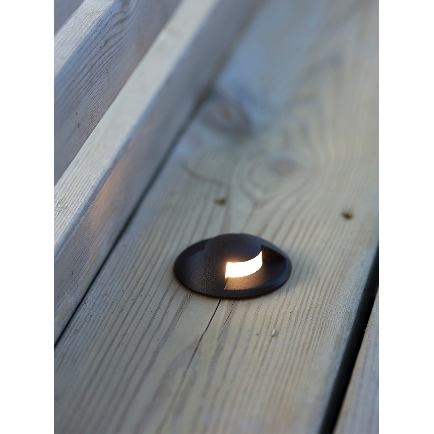 Markslöjd 107289 - LED Venkovní zápustné svítidlo GARDEN24 LED/0,8W/24V IP44 černá