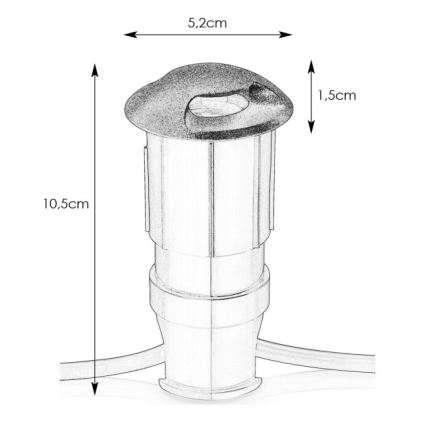 Markslöjd 107289 - LED Venkovní zápustné svítidlo GARDEN24 LED/0,8W/24V IP44 černá