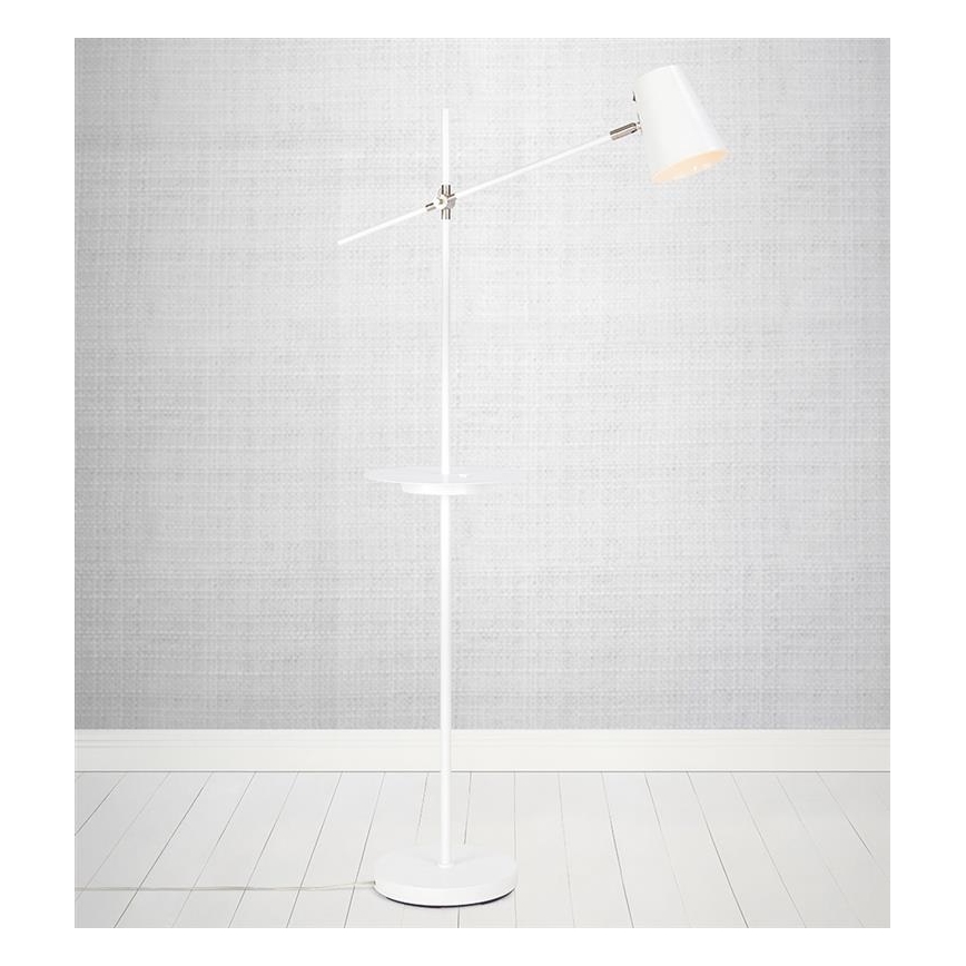 Markslöjd 107308 - Stojací lampa s USB LINEAR 1xE14/40W/230V