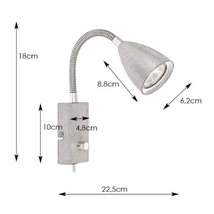 Markslöjd 107409 - Stmívatelné nástěnné svítidlo CIRO 1xGU10/7W/230V