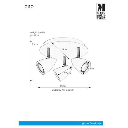 Markslöjd 107411 - Bodové svítidlo CIRO 3xGU10/35W/230V