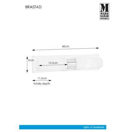 Markslöjd 107615 - Koupelnové nástěnné svítidlo BRASTAD 2xE14/40W/230V IP44