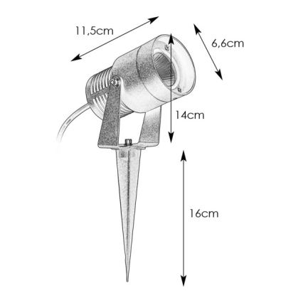 Markslöjd 107713 - LED Venkovní lampa GARDEN24 LED/3W/24V IP44 matný chrom
