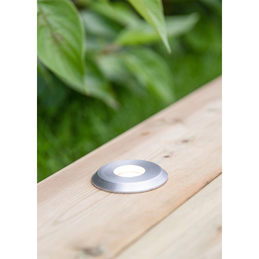 Markslöjd 107716 - LED Venkovní zápustné svítidlo GARDEN24 LED/0,8W/24V IP44 černá/matný chrom